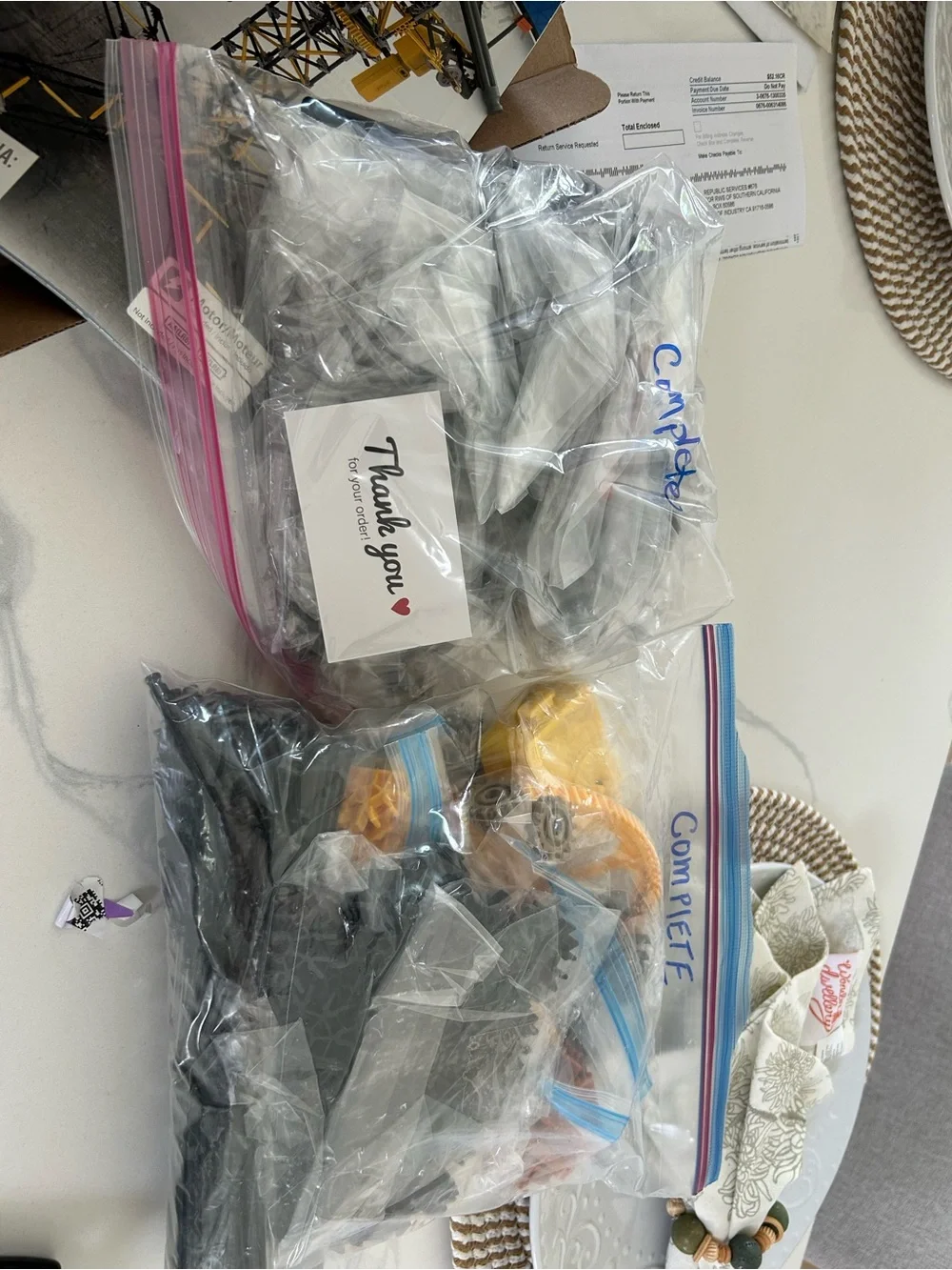 KNEX Yellow & Black Construction Crane Building Set - You Build It!